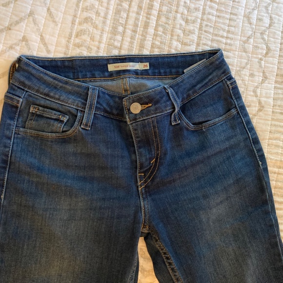 Levi's 535 Super Skinny Dark Wash Sz 26 - Picture 9 of 11